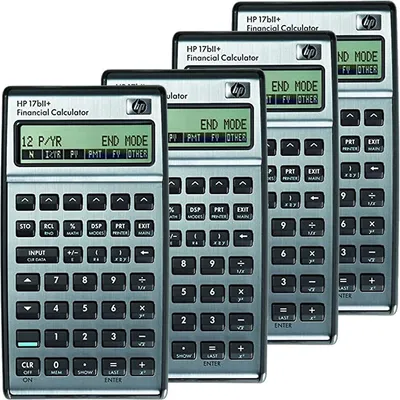4x 17bii+ Financial Calculator 22-digit Lcd F2234a#aba, Silver