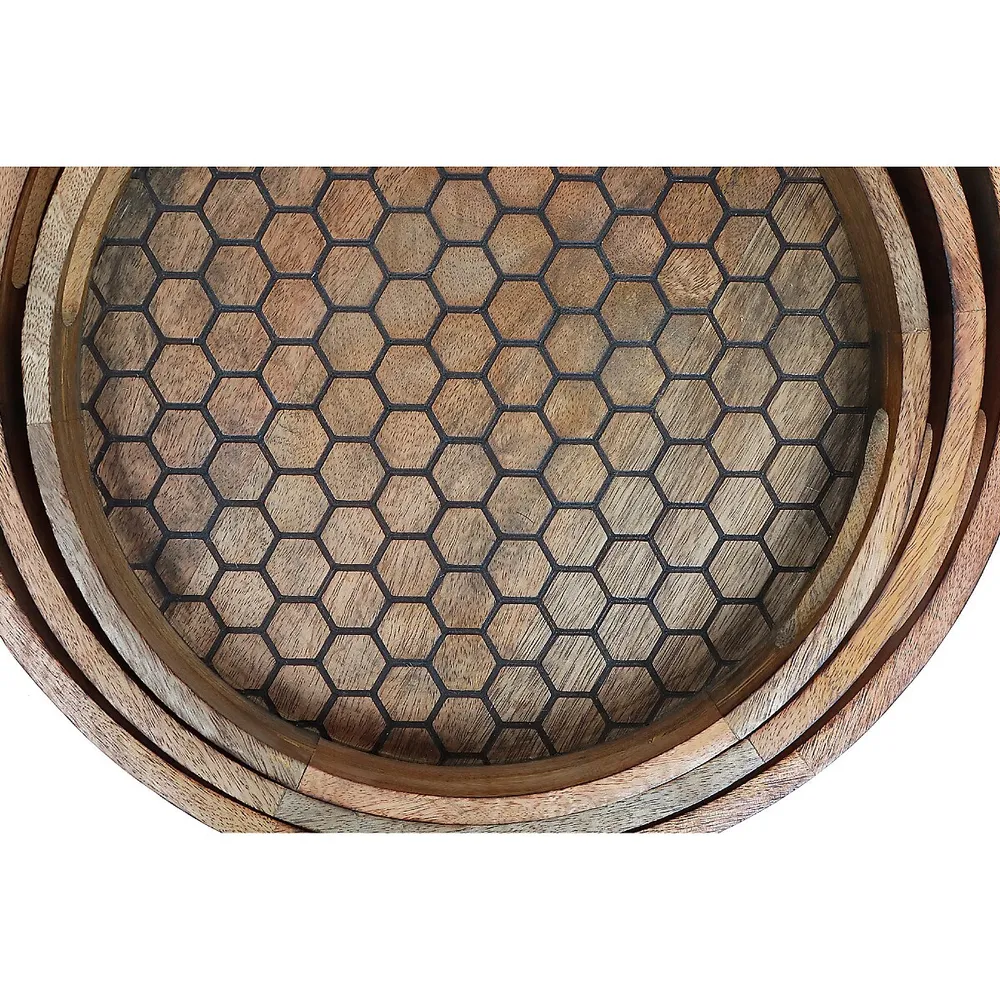 Round Mango Wood Tray