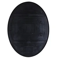 23" X 31"black Oval Mirror