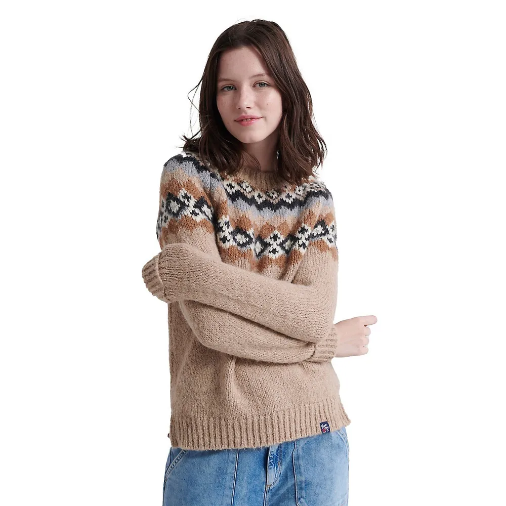 SuperDry Savannah Yoke Jacquard Knitted Jumper