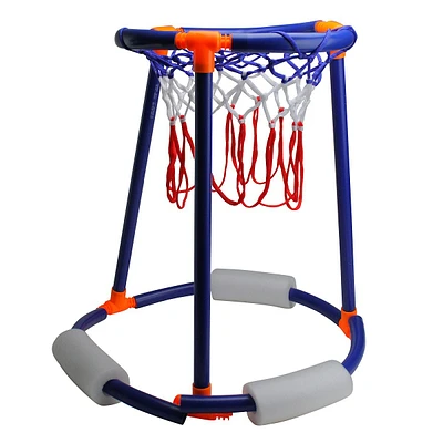 24" Blue And White Tall Boy Basketball Swimming Pool Game Stand