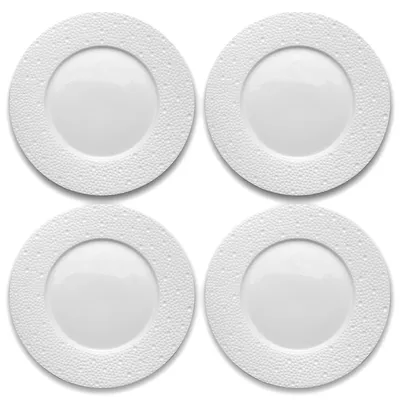 Intaglio Porcelain Plate Set Of 4 (white)
