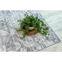 Modern Floral Beige Indoor Soft Area Rug