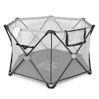 Folding Baby Playpen, Breathable Mesh Toddler Playard Activity Centre Baby Gates Fence