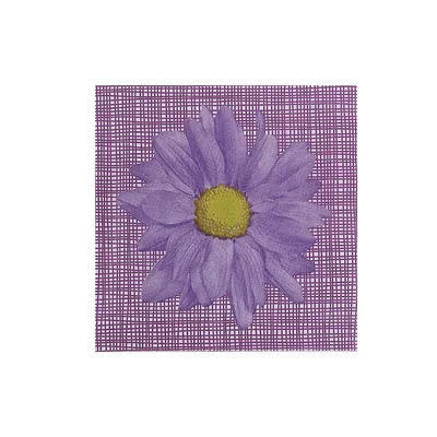 20 Pack Luncheon 3 Ply Napkin Purple Daisy - Set Of 6