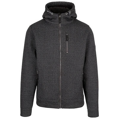 Mens Hoodie Full Zip Sherpa Back 3 Zipped Pockets Truther
