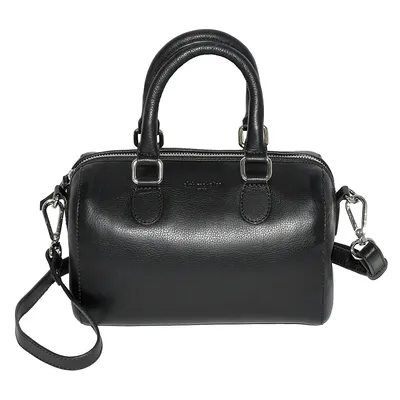 Ladies Small Leather Barrel Bag With Adjustable Strap
