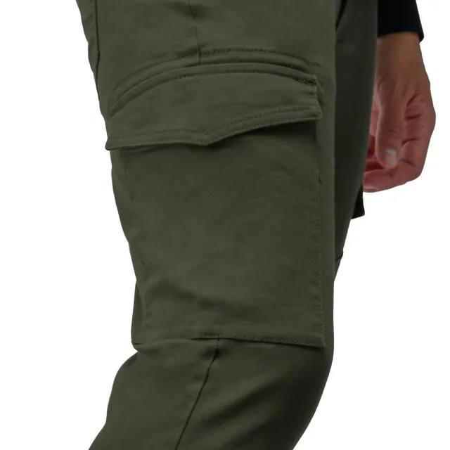 XRAY Men's Slim Fit Twill Chinos With Zipper Cargo Pockets