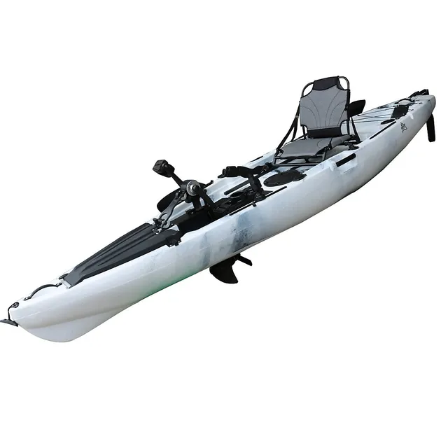 Costway Single Sit-in Kayak Single Fishing Kayak Boat W/ Paddle &  Detachable Rudder