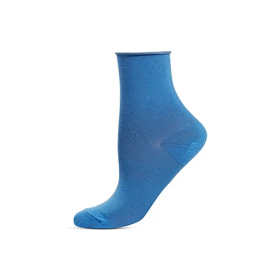 Women's Stretch-Cotton Velvet Ankle Socks