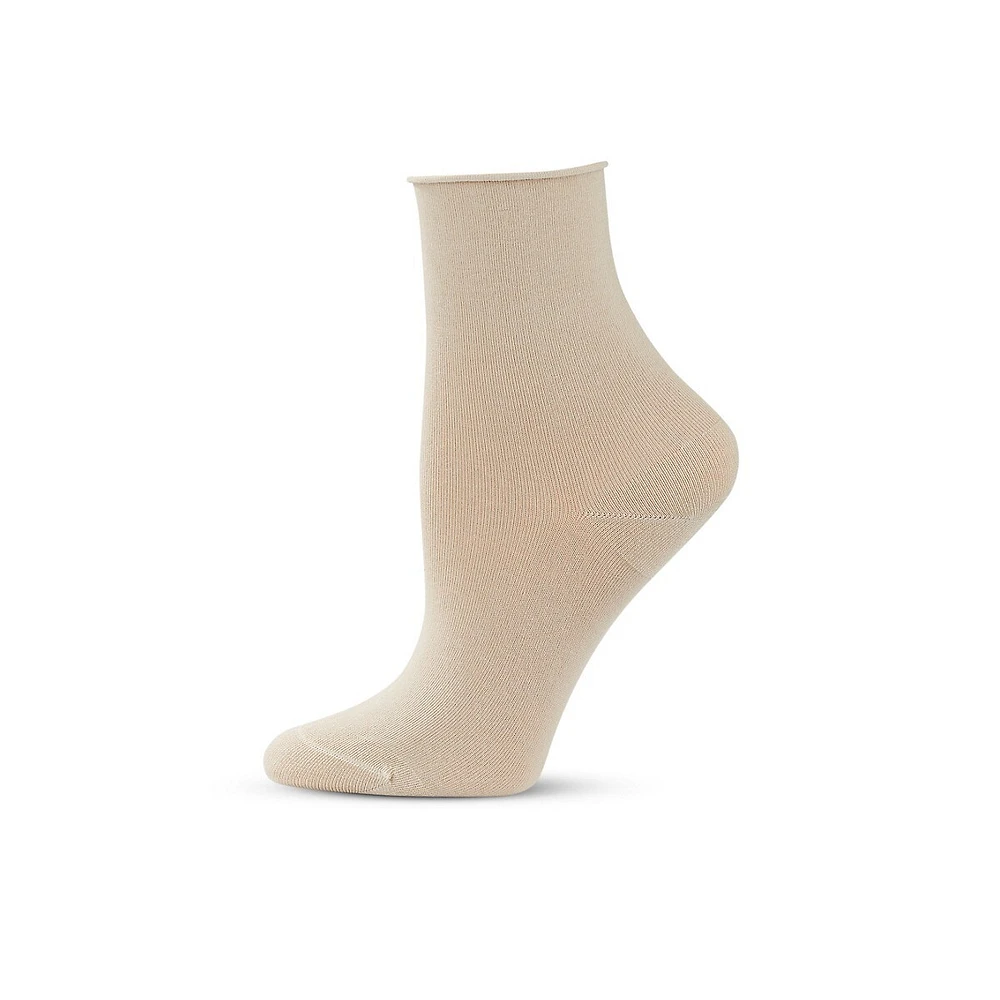 Women's Stretch-Cotton Velvet Ankle Socks