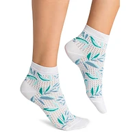 Women's Leaves-Patterned Ankle Socks