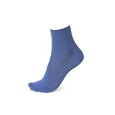 Stretch-Cotton Velvet Ankle Socks