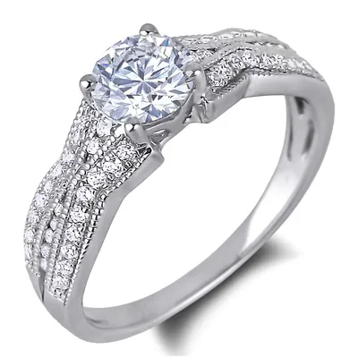 18k White Gold 1.06 Cttw Round Brilliant Cut Gia Certified Diamond Engagement Ring