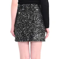 Lili Sidonio Sequined Knit Mini Skirt