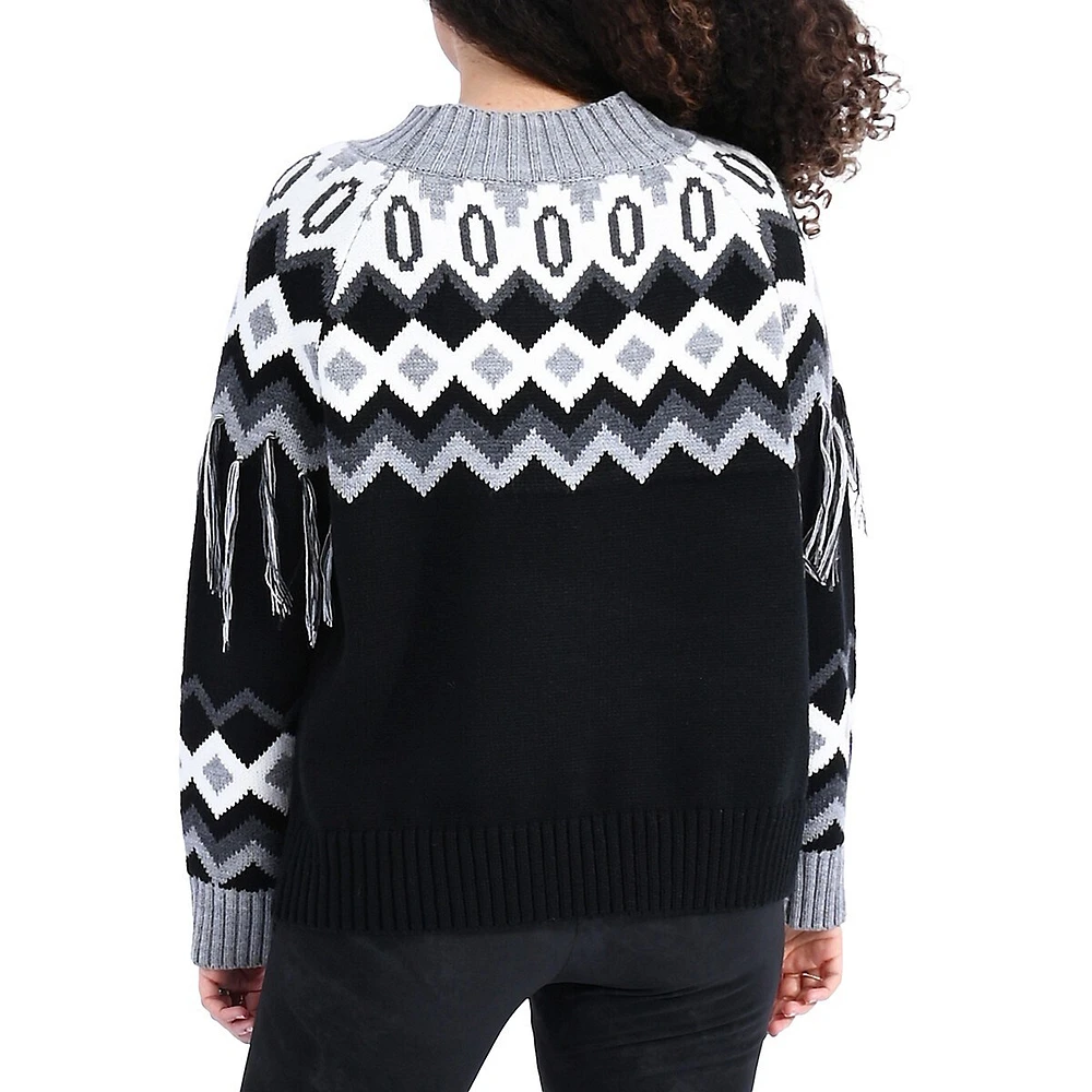 Lili Sidonio Fair Isle Fringe Sweater