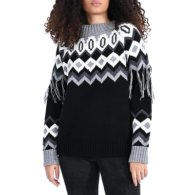 Lili Sidonio Fair Isle Fringe Sweater