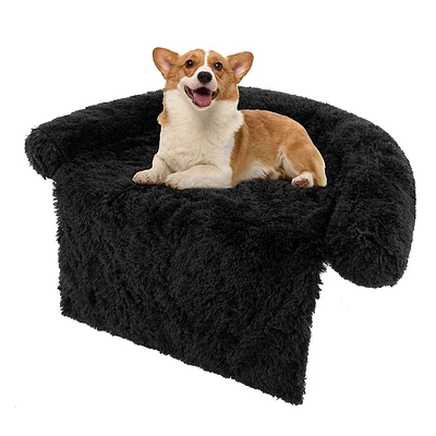 Plush Calming Dog Couch Bed With Anti-slip Bottom Mat For Small/medium/large Dogs & Cats