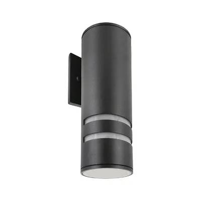 Outdoor Wall Light, 9'' Height, From The Central Park Collection, Black