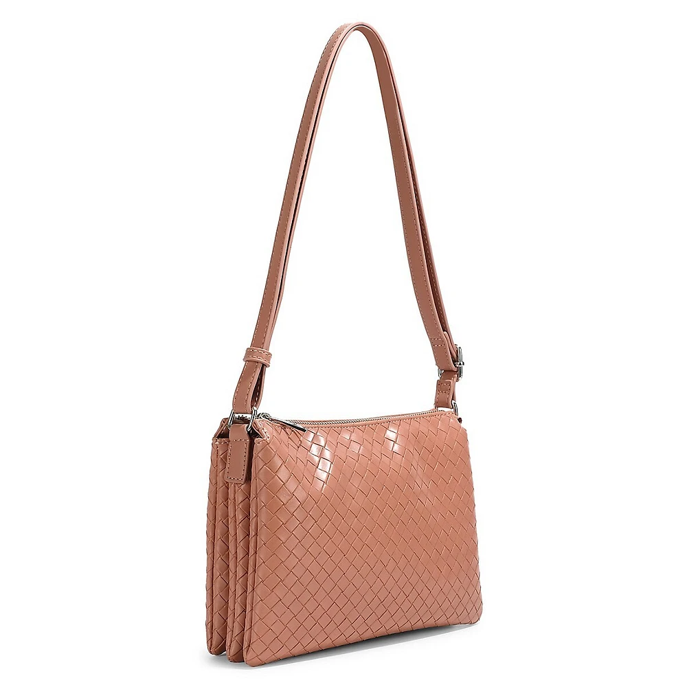 Mada Vegan Leather Triplet Crossbody Bag