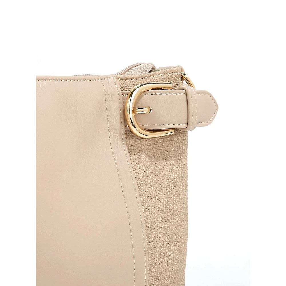 Luna Vegan Leather Doublet Crossbody Bag