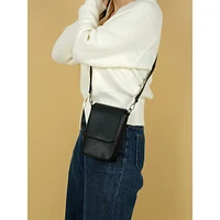 Amber Vegan Leather Tech Crossbody Bag