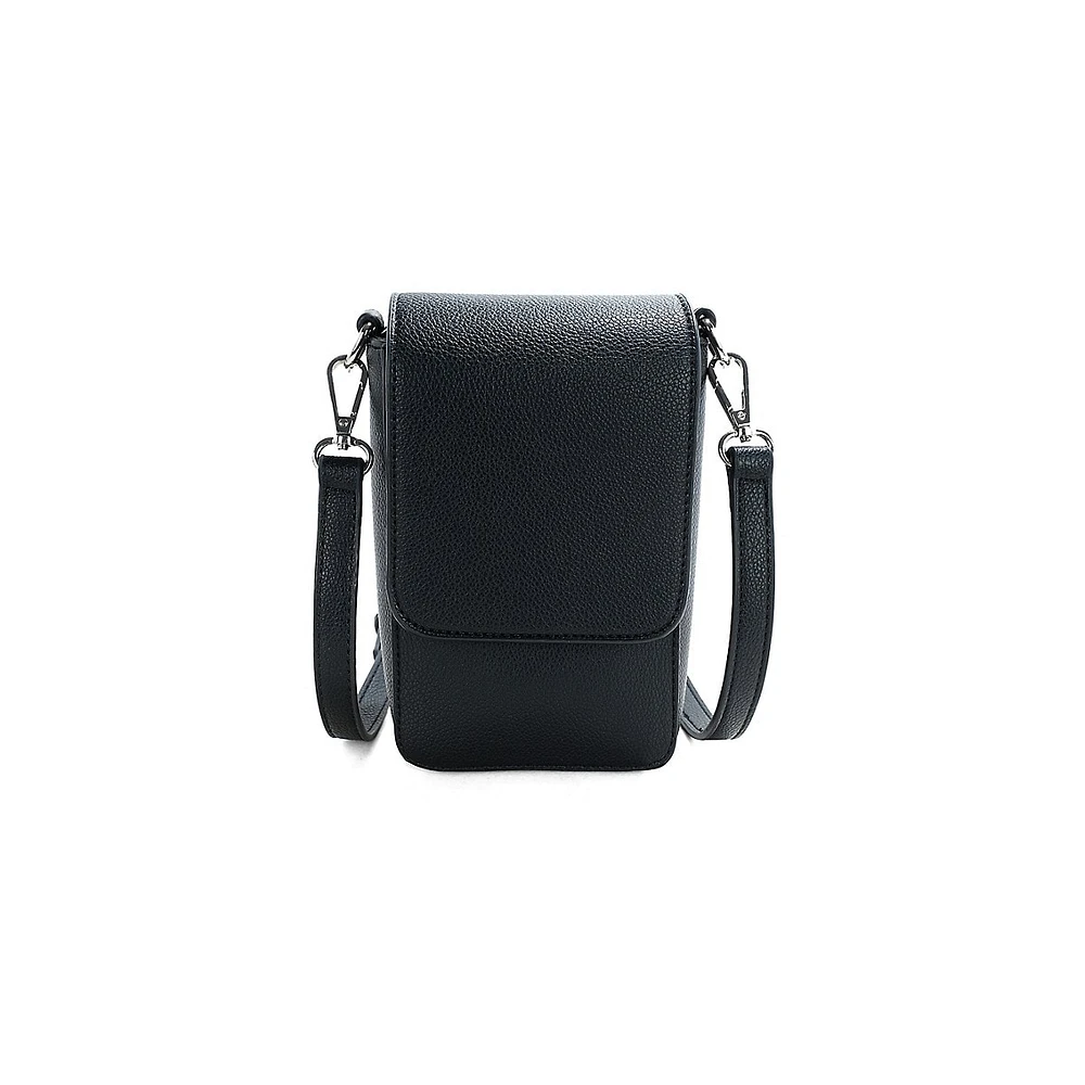 Amber Vegan Leather Tech Crossbody Bag