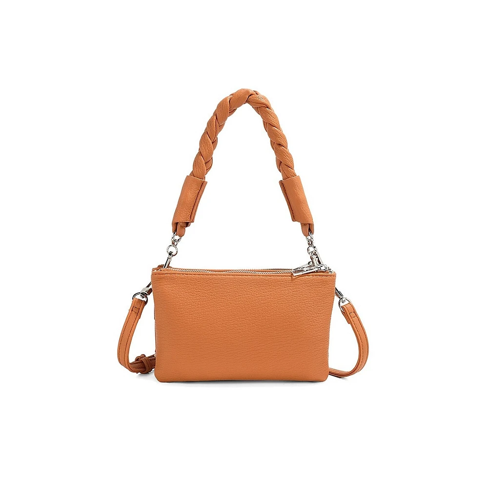 Big Braid Testa Vegan Leather Crossbody Bag