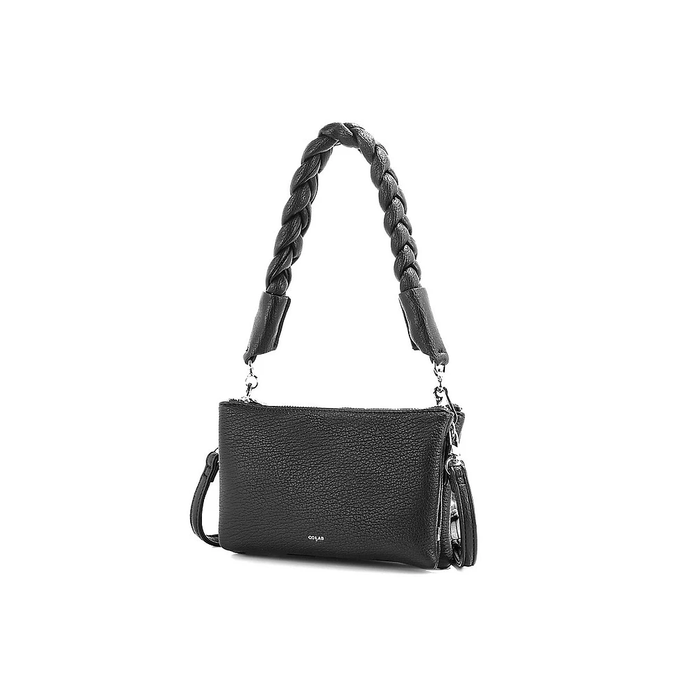 Big Braid Testa Vegan Leather Crossbody Bag