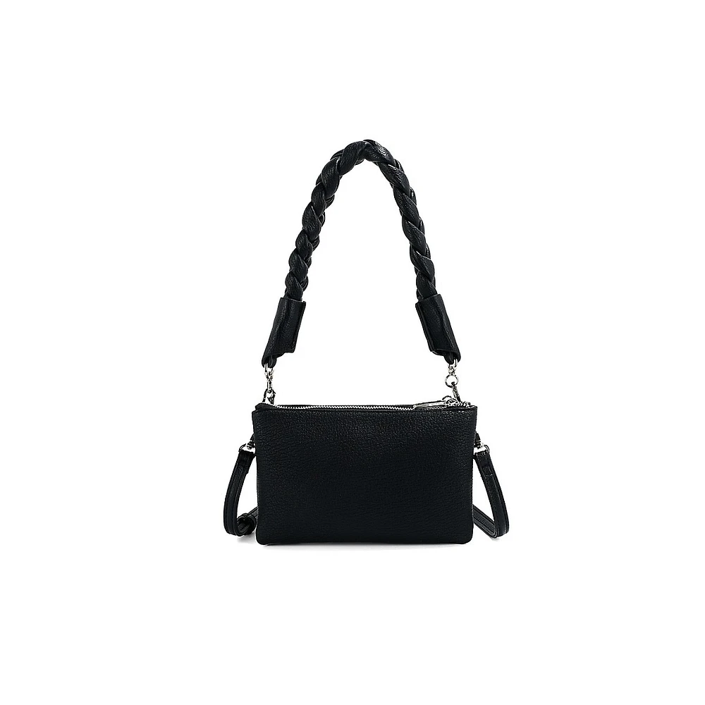 Big Braid Testa Vegan Leather Crossbody Bag