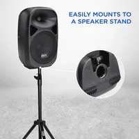 8 Inch Spa-8 Portable Compact Pa System 100-watt Rms Power Active Speaker System Equalizer Bluetooth Sd Slot Usb Mp3 Xlr 1/4" 1/8" 3.5mm Inputs