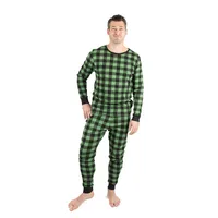 Two Piece Cotton Pajamas Plaid