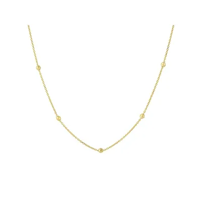 45cm (18") 2mm-2.5mm Width Adjustable Bead Necklace In 10kt Yellow Gold