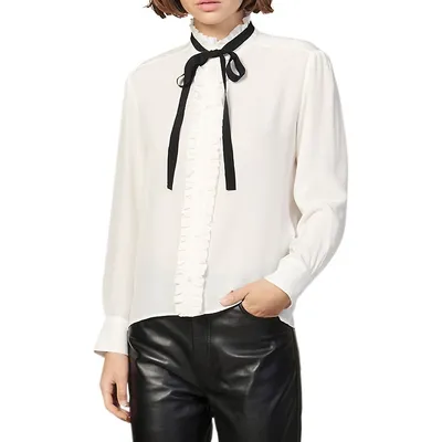 Hanni Ruffled-Trim Shirt