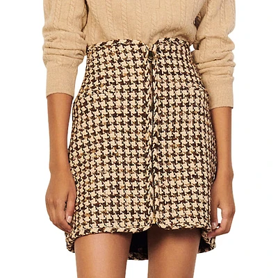 Short Houndstooth Skirt