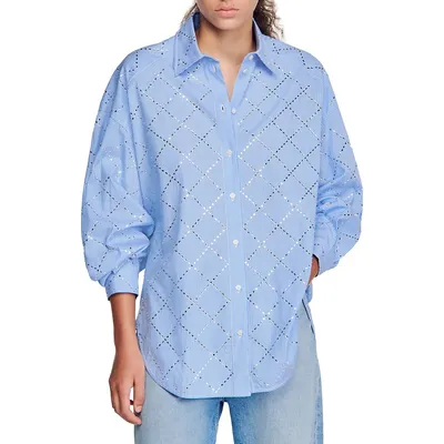 Janeiro Oversized Rhinestone Shirt