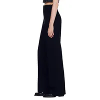 Alima Tweed Wide-Leg Pants