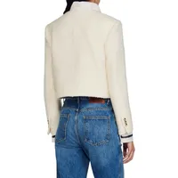 Walle Soft-Knit Crop Blazer