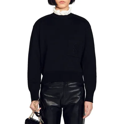 Lucien Monogram Pocket Sweater