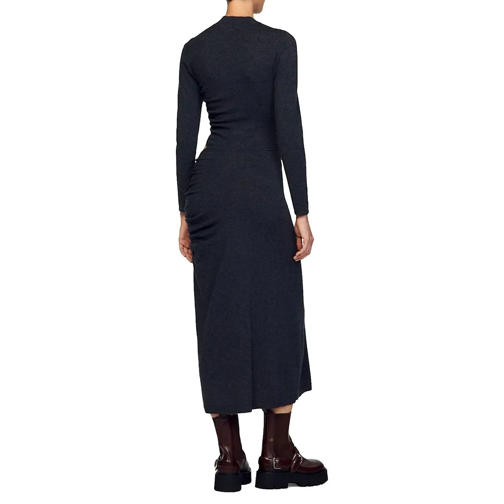 Ryna Ruched Cutout Midi Dress