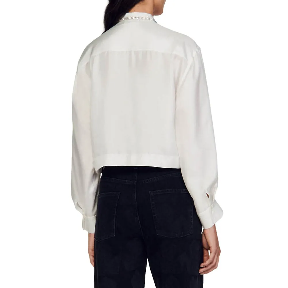 Angeline Tied Silk Blouse