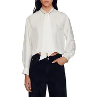 Angeline Tied Silk Blouse