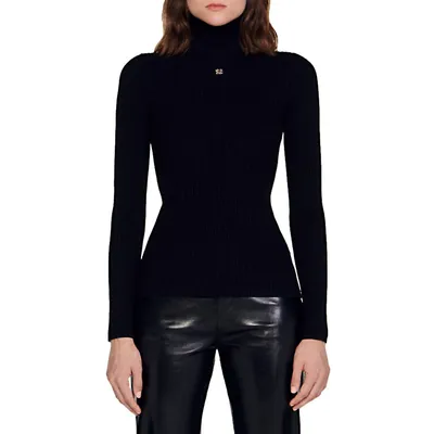 Eline Textured Turtleneck Sweater