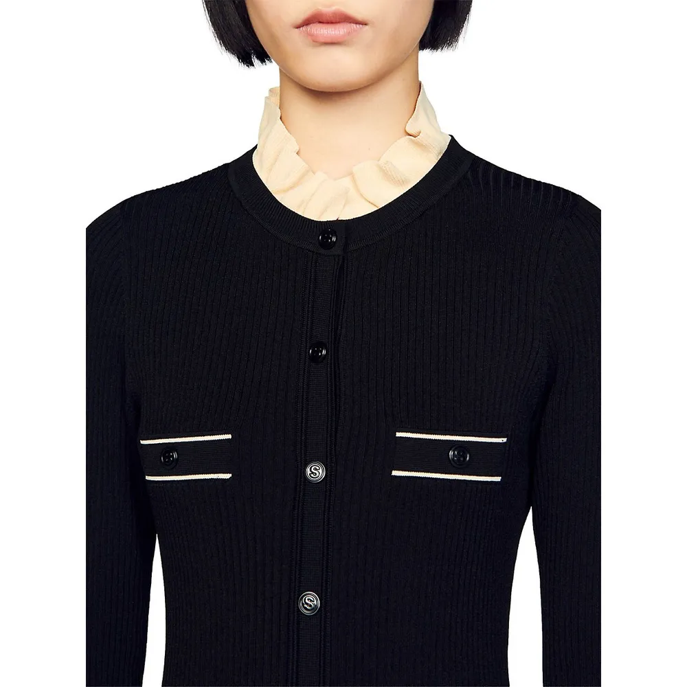 Odaya Buttoned Midi Sweater Dress