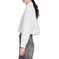 Kim Cropped Poplin Shirt