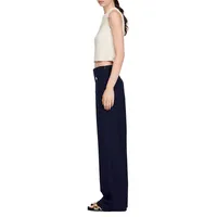 Alessi Wool-Blend Buttoned High-Waist Flare Pants