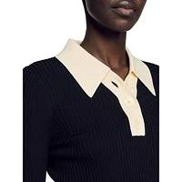 Gabb Collared Rib-Knit Sweater