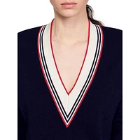 Steven Wool-Cashmere V-Neck Sweater