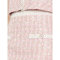 Rosa Sequin Tweed Short Skirt