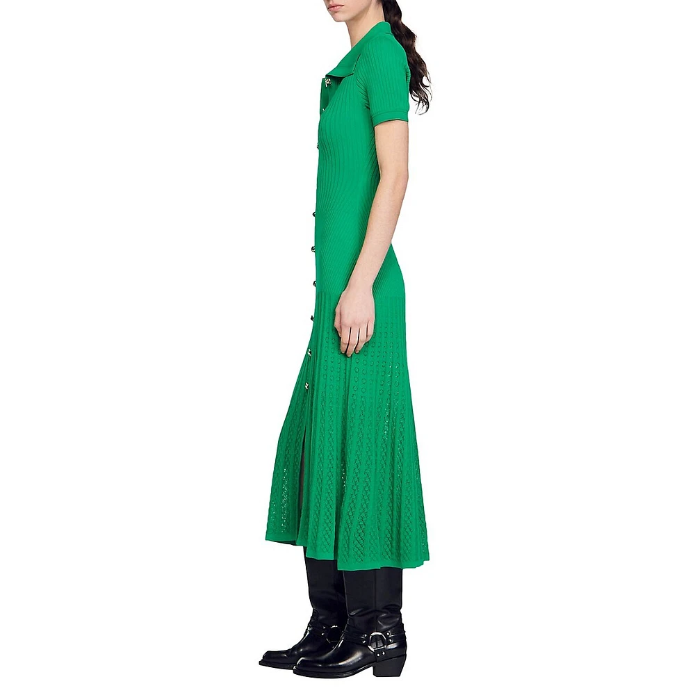 Lorel Textured Knit Midi Dress